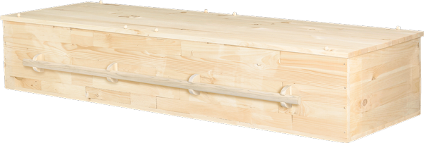 Nahum unfinished pine casket for green burial