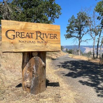 Great River sign made by youth